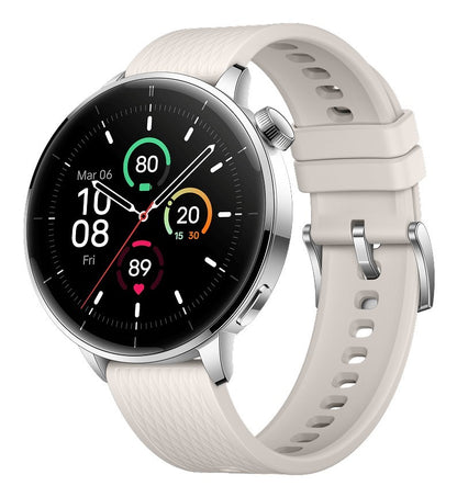 OnePlus Watch 3 43mm 3,35 cm (1.32") AMOLED Digitale 466 x 466 Pixel Touch screen Argento, Titanio Wi-Fi GPS (satellitare)