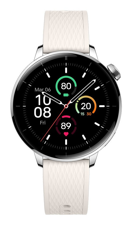 OnePlus Watch 3 43mm 3,35 cm (1.32") AMOLED Digitale 466 x 466 Pixel Touch screen Argento Wi-Fi GPS (satellitare)