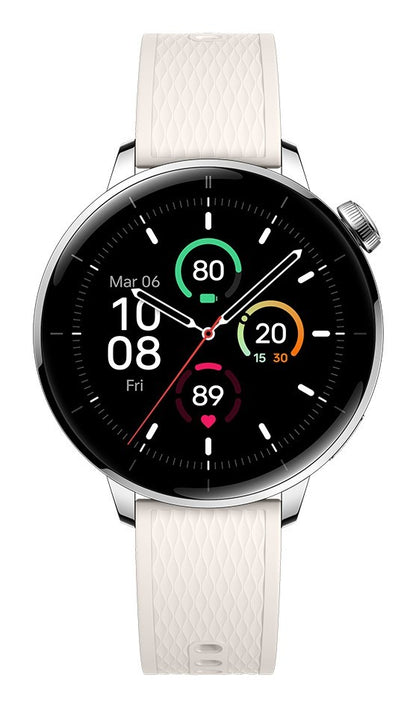 OnePlus Watch 3 43mm 3,35 cm (1.32") AMOLED Digitale 466 x 466 Pixel Touch screen Argento Wi-Fi GPS (satellitare)