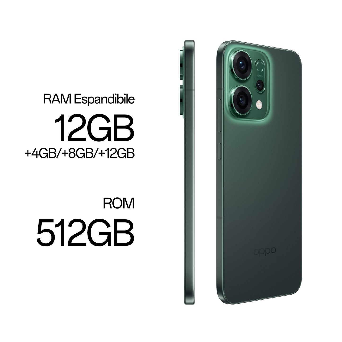 OPPO 14 5G Reno14 5G 16,7 cm (6.59") Doppia SIM Android 15 USB tipo-C 12 GB 512 GB 6000 mAh Verde