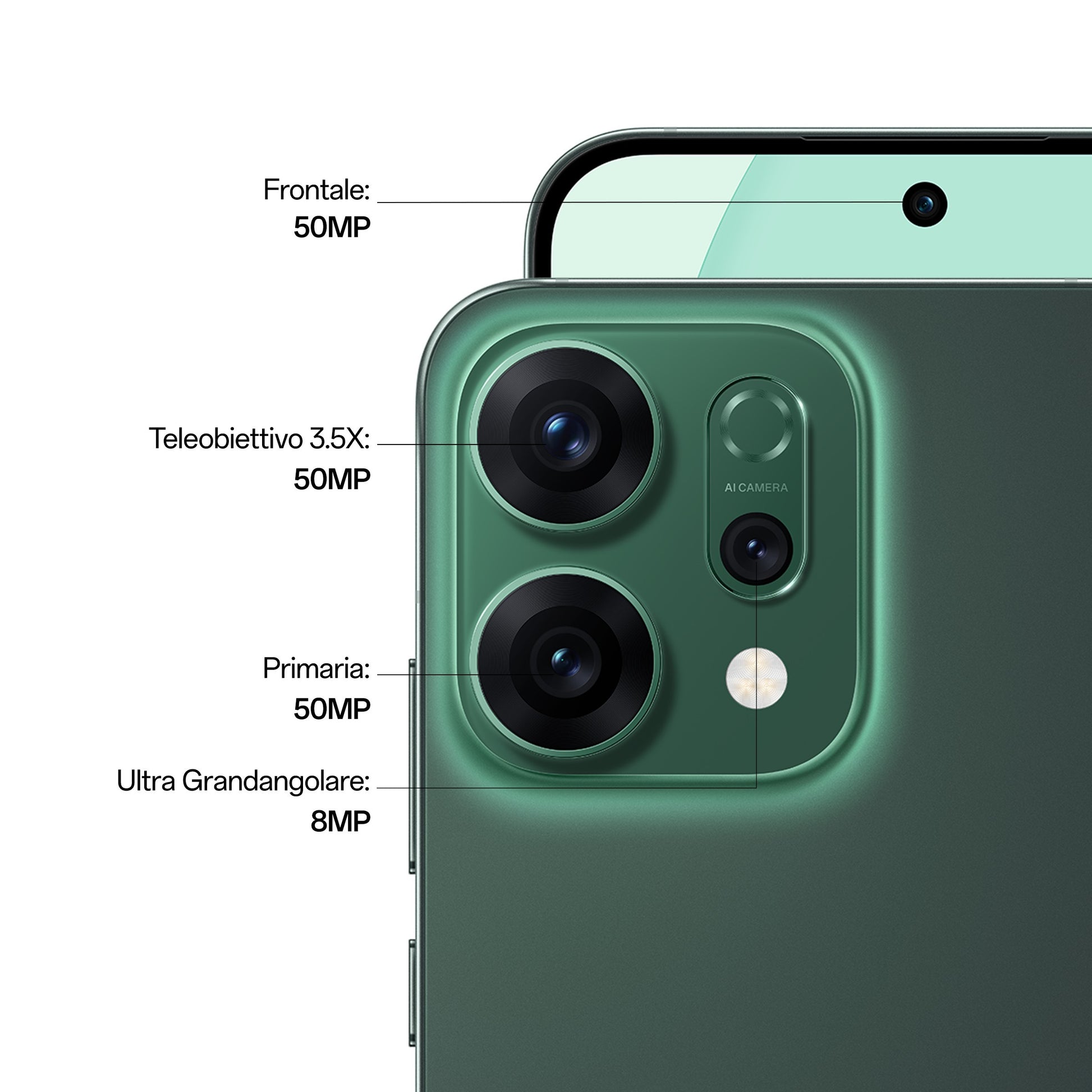 OPPO 14 5G Reno14 5G 16,7 cm (6.59") Doppia SIM Android 15 USB tipo-C 12 GB 512 GB 6000 mAh Verde