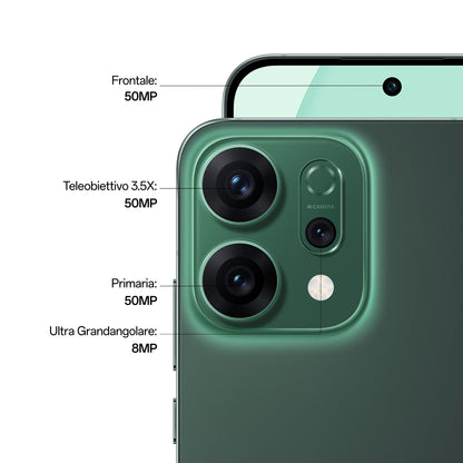 OPPO 14 5G Reno14 5G 16,7 cm (6.59") Doppia SIM Android 15 USB tipo-C 12 GB 512 GB 6000 mAh Verde