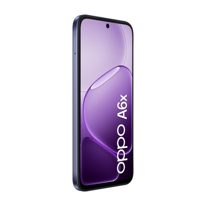 OPPO A6x AI Smartphone, doppia fotocamera 13MP+QVGA, Selfie 5MP, Display 6.75” 120HZ IPS HD+, 6100mAh, RAM