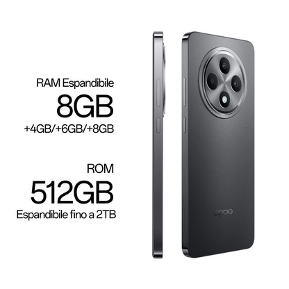 OPPO Reno12 Fs 4G AI Smartphone, Tripla fotocamera 50+8+2MP, Selfie 32MP, Display 6.67” 120HZ AMOLED FHD+, 5000mAh, RAM 16 GB