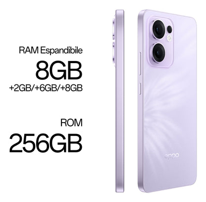 OPPO Reno13 F 5G AI Smartphone, Tripla fotocamera 50+8+2MP, Selfie 32MP, Display 6.67” 120HZ AMOLED FHD+, 5800mAh, RAM