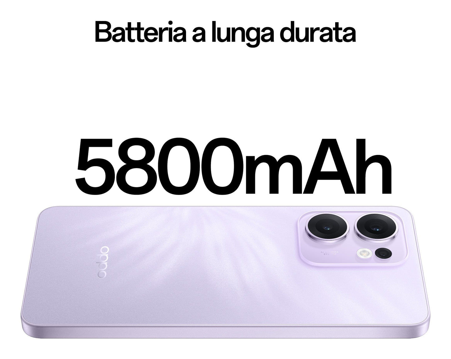 OPPO Reno13 F 5G AI Smartphone, Tripla fotocamera 50+8+2MP, Selfie 32MP, Display 6.67” 120HZ AMOLED FHD+, 5800mAh, RAM