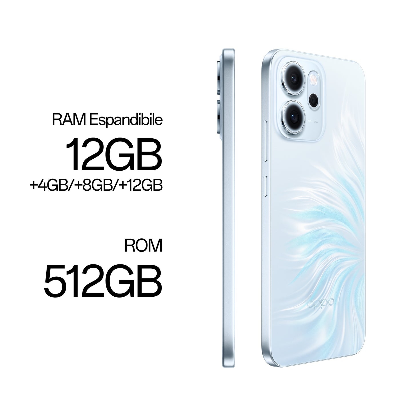 OPPO Reno14 FS 5G 16,7 cm (6.57") Doppia SIM Android 15 USB tipo-C 12 GB 512 GB 6000 mAh Blu