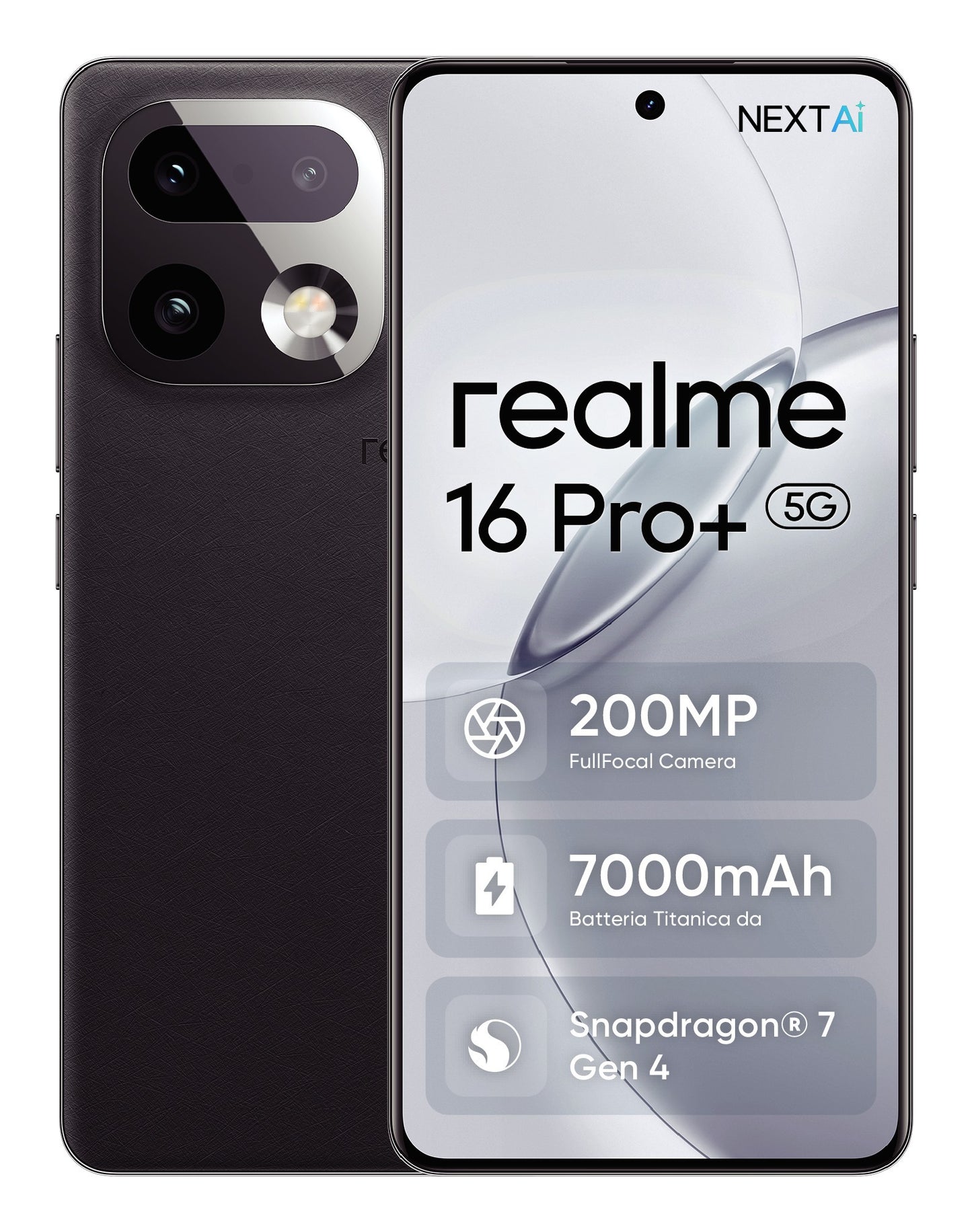 realme 16 Pro+ 17,3 cm (6.8") 5G USB tipo-C 12 GB 512 GB 7000 mAh Grigio