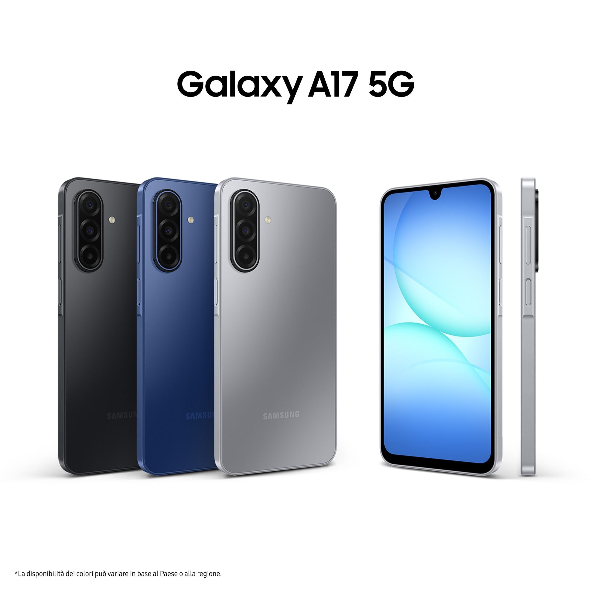 Samsung Galaxy A17 5G, Android 15, Display sAMOLED 6.7", 8GB RAM, 256GB, Batteria 5.000 mAh, Resistenza IP54, Memoria