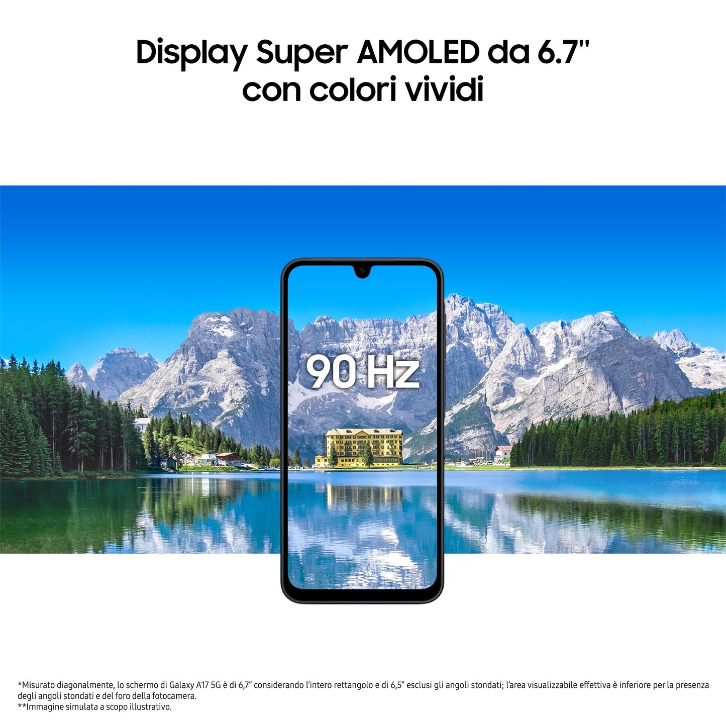 Samsung Galaxy A17 5G, Android 15, Display sAMOLED 6.7", 8GB RAM, 256GB, Batteria 5.000 mAh, Resistenza IP54, Memoria