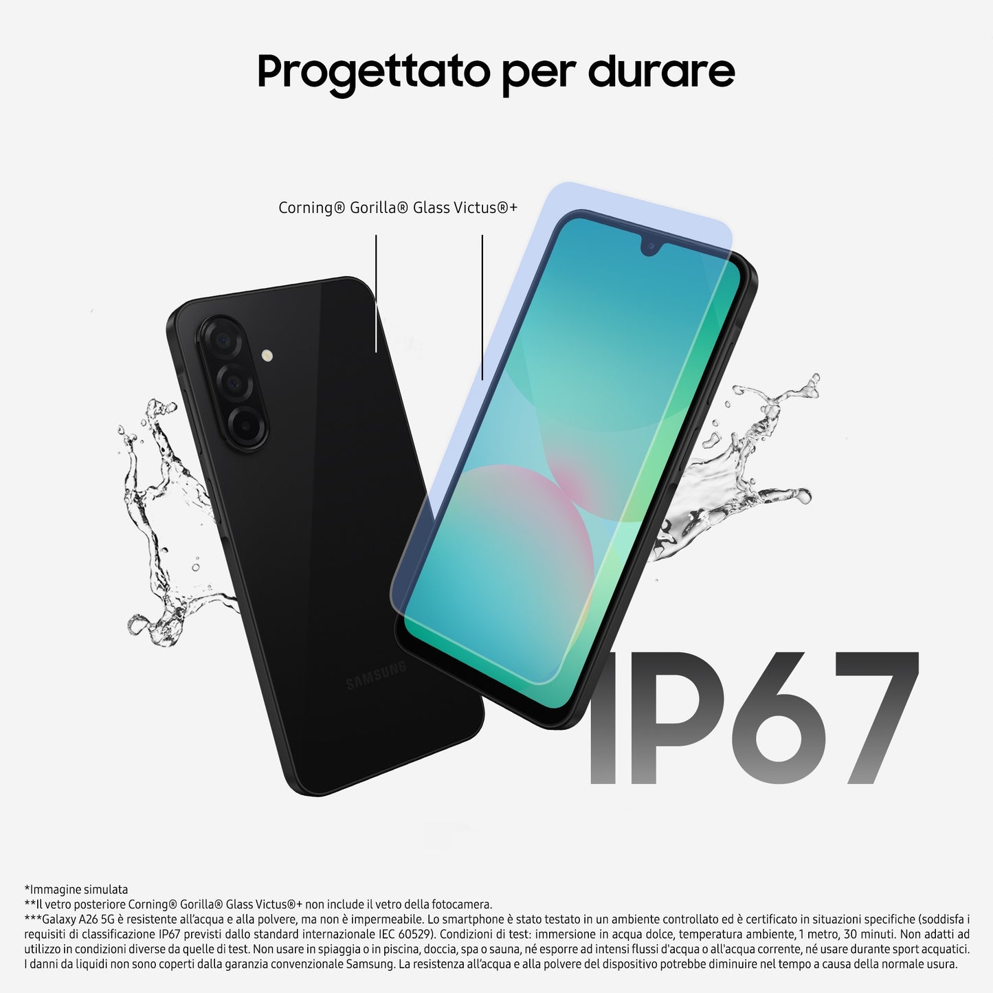 Samsung Galaxy A26 5G, Smartphone con Funzioni intelligenti, Display Super AMOLED 6.7”, 6GB RAM, 128GB, Batteria 5.000 mAh,