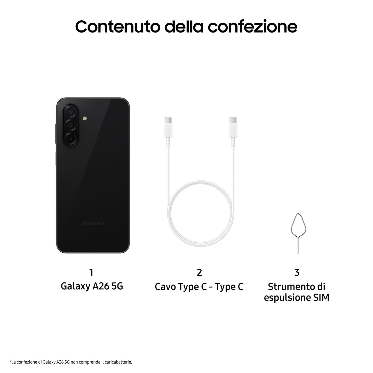Samsung Galaxy A26 5G, Smartphone con Funzioni intelligenti, Display Super AMOLED 6.7”, 6GB RAM, 128GB, Batteria 5.000 mAh,