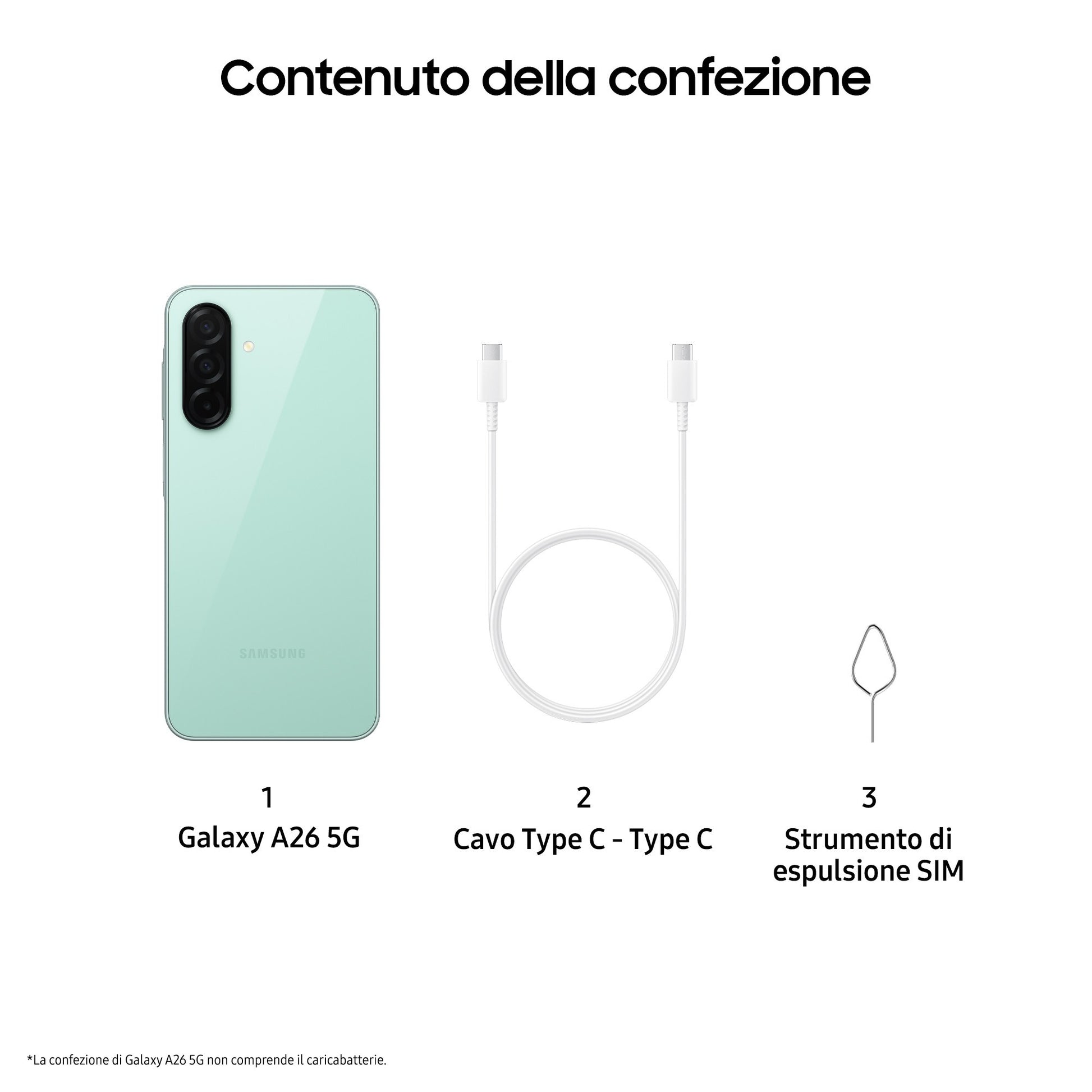 Samsung Galaxy A26 5G, Smartphone con Funzioni intelligenti, Display Super AMOLED 6.7”, 6GB RAM, 128GB, Batteria 5.000 mAh,