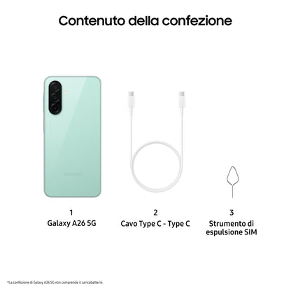 Samsung Galaxy A26 5G, Smartphone con Funzioni intelligenti, Display Super AMOLED 6.7”, 6GB RAM, 128GB, Batteria 5.000 mAh,