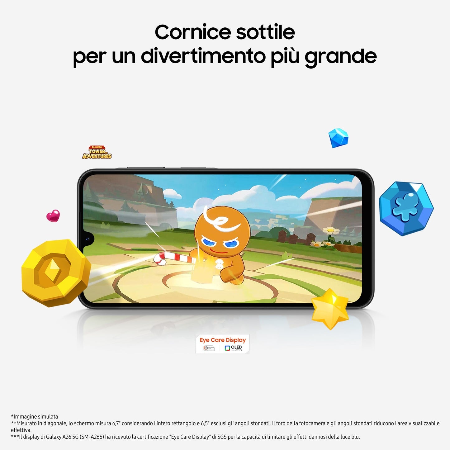 Samsung Galaxy A26 5G, Smartphone con Funzioni intelligenti, Display Super AMOLED 6.7”, 6GB RAM, 128GB, Batteria 5.000 mAh,