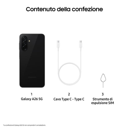 Samsung Galaxy A26 5G, Smartphone con Funzioni intelligenti, Display Super AMOLED 6.7”, 8GB RAM, 256GB, Batteria 5.000 mAh,