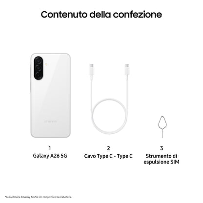 Samsung Galaxy A26 5G, Smartphone con Funzioni intelligenti, Display Super AMOLED 6.7”, 8GB RAM, 256GB, Batteria 5.000 mAh,