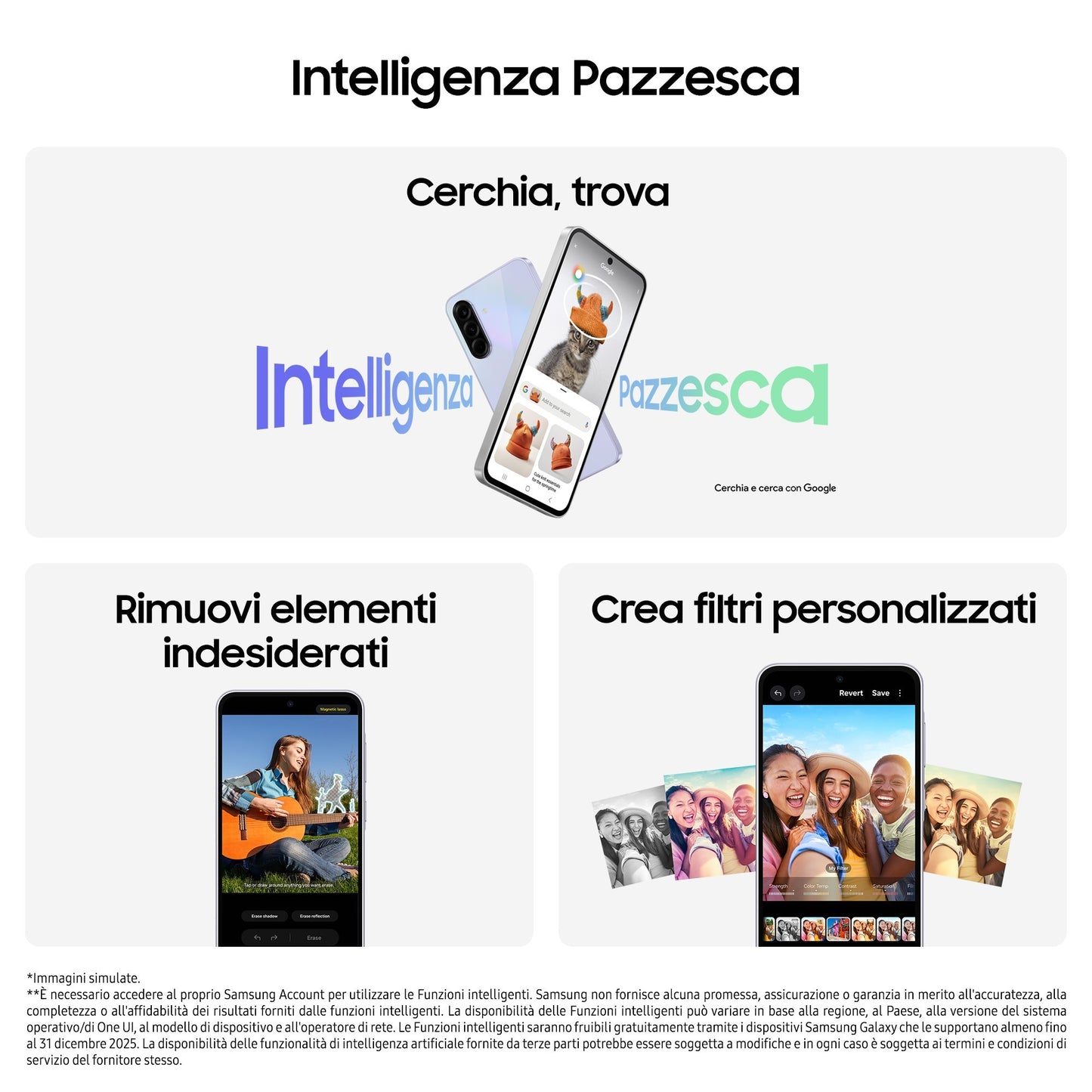 Samsung Galaxy A36 5G, Smartphone con Funzioni intelligenti, Display Super AMOLED 6.7”, 6GB RAM, 128GB, Camera 50MP, Batteria