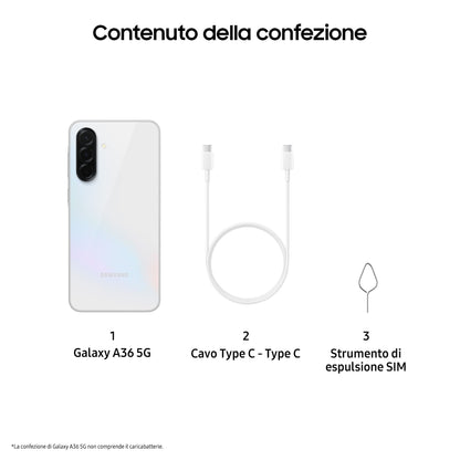 Samsung Galaxy A36 5G, Smartphone con Funzioni intelligenti, Display Super AMOLED 6.7”, 6GB RAM, 128GB, Camera 50MP, Batteria