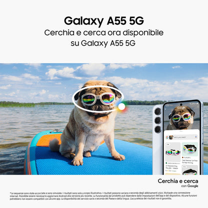 Samsung Galaxy A55 5G Display FHD+ Super AMOLED 6.6”, Android 14, 8GB RAM, 128GB, Dual SIM, Batteria 5.000 mAh, Awesome Lemon