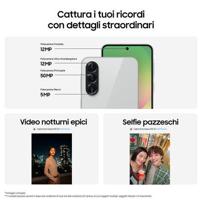 Samsung Galaxy A56 5G, Smartphone con Funzioni intelligenti, Display Super AMOLED 6.7”, 8GB RAM, 128GB, Camera 50MP, Batteria