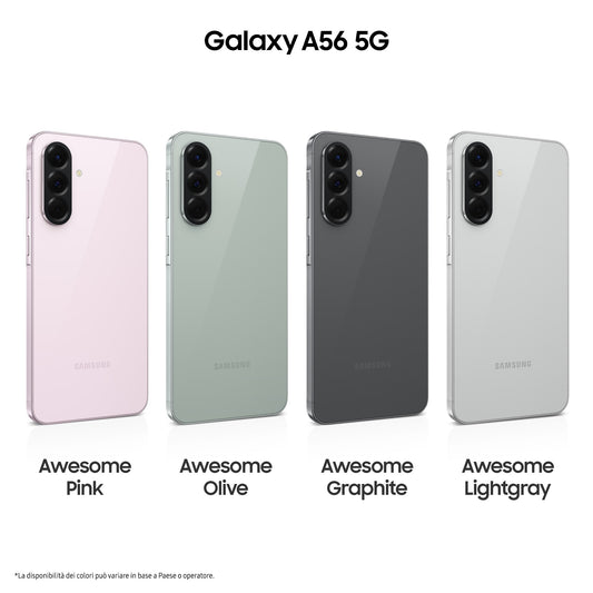 Samsung Galaxy A56 5G, Smartphone con Funzioni intelligenti, Display Super AMOLED 6.7”, 8GB RAM, 128GB, Camera 50MP, Batteria