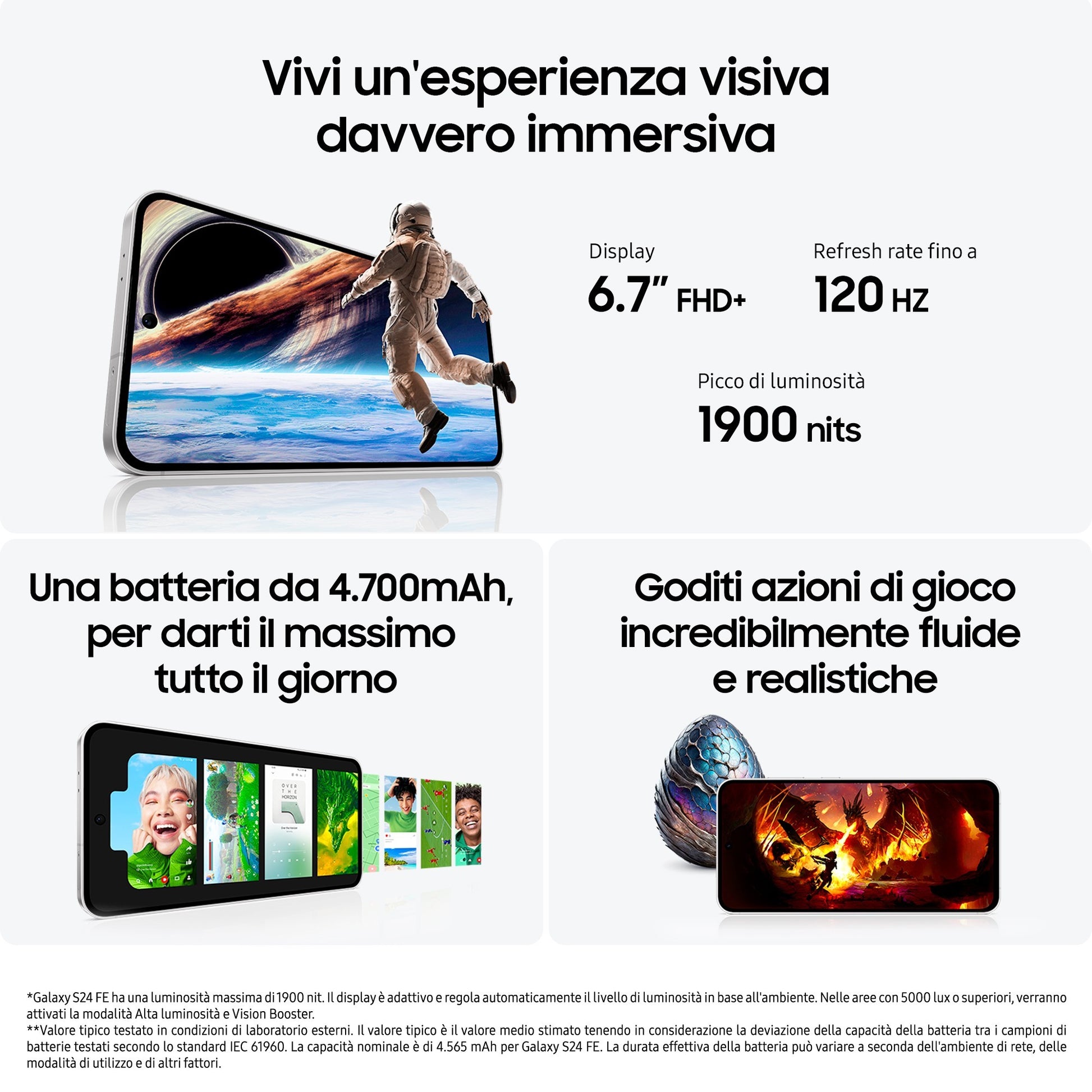 Samsung Galaxy S24 FE , Smartphone AI, 8GB RAM, 128GB, Blue