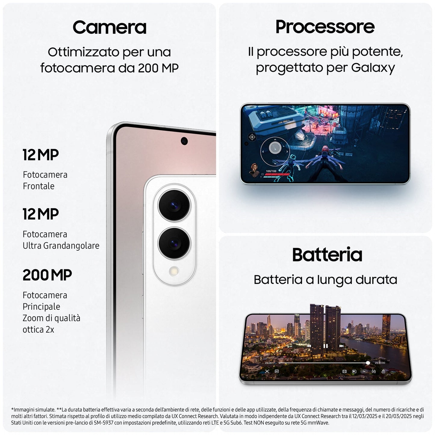 Samsung Galaxy S25 Edge, Smartphone AI, Display 6.7'' QHD+ Dynamic AMOLED 2X, Fotocamera 200MP, RAM 12GB, 256GB, 3.900 mAh,