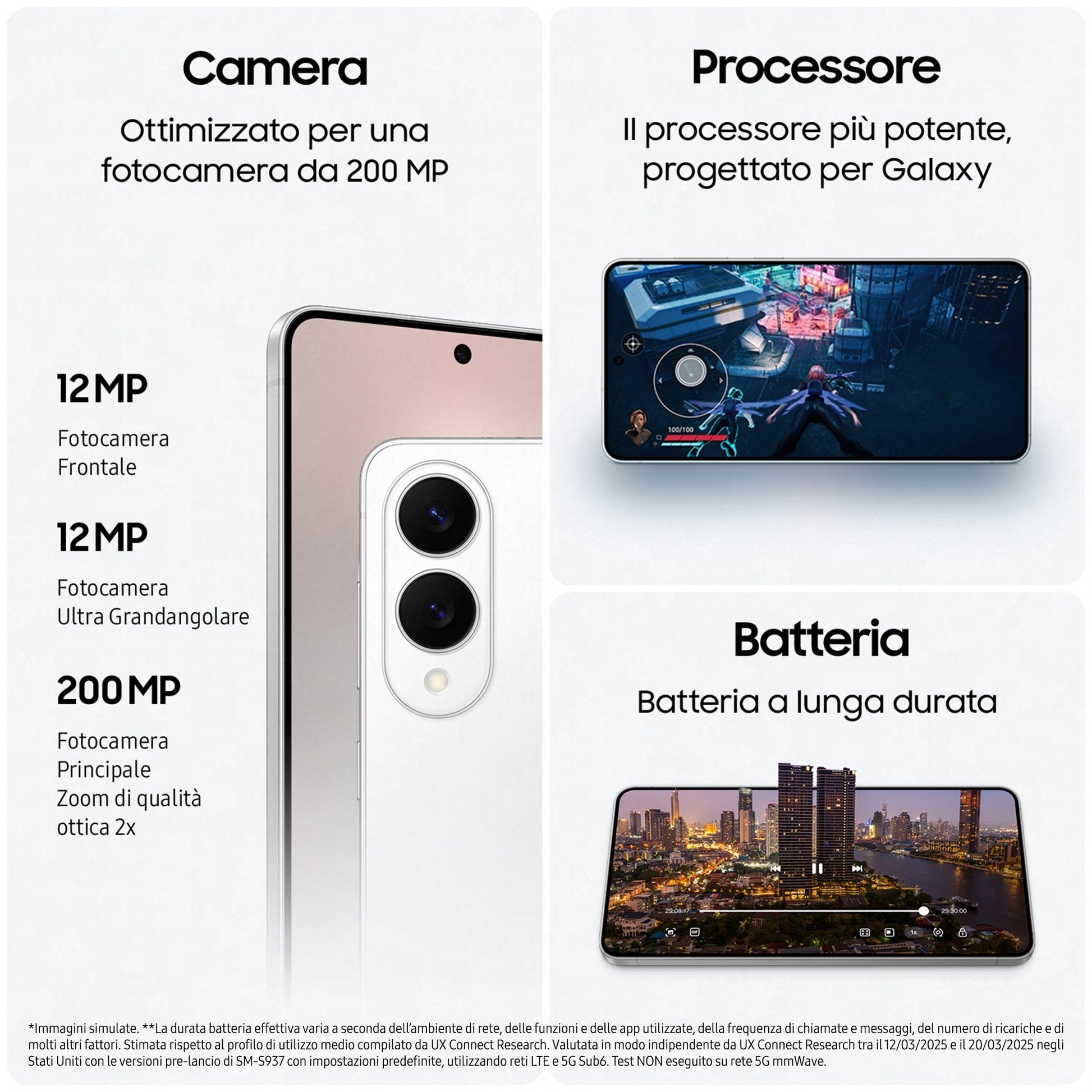 Samsung Galaxy S25 Edge, Smartphone AI, Display 6.7'' QHD+ Dynamic AMOLED 2X, Fotocamera 200MP, RAM 12GB, 256GB, 3.900 mAh,