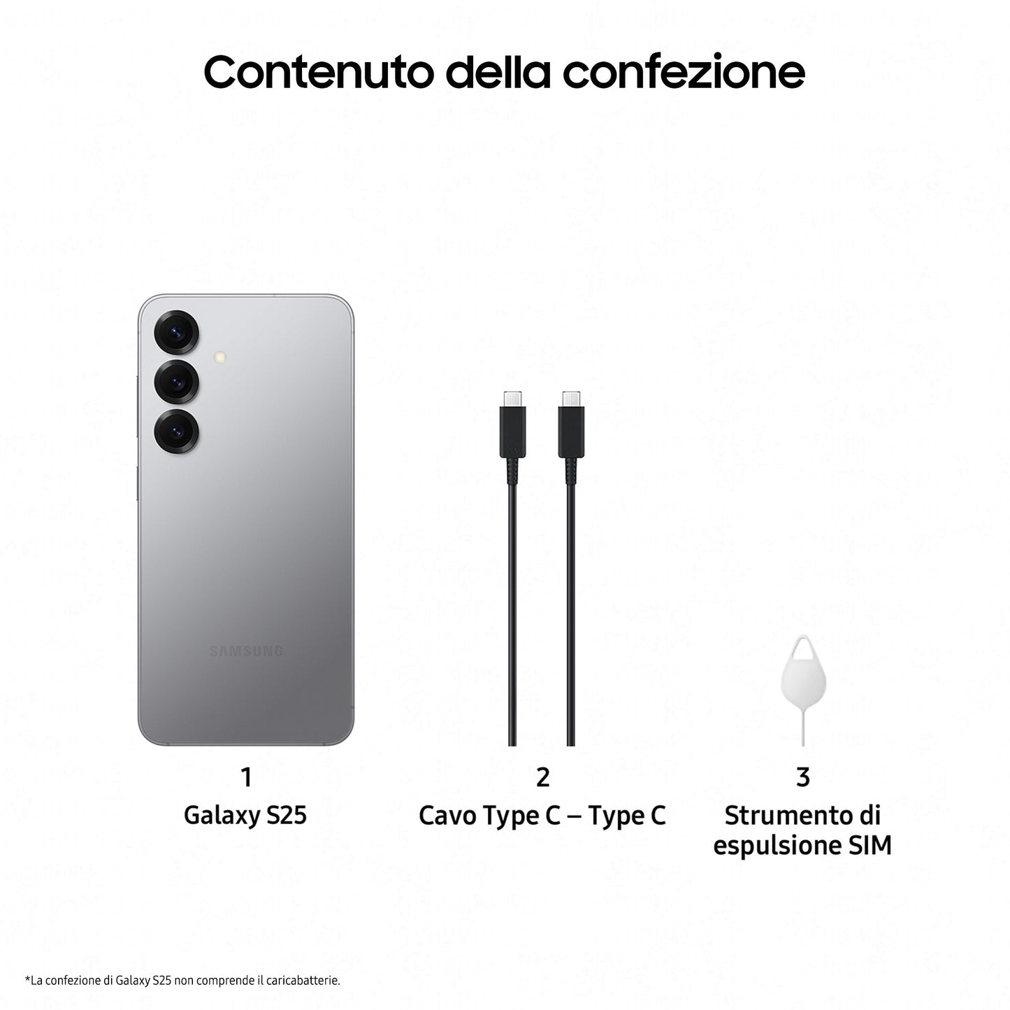 Samsung Galaxy S25 Smartphone AI, Display 6.2'' FHD+ Dynamic AMOLED 2X, Fotocamera 50MP, RAM 12GB, 128GB, 4.000 mAh, Silver