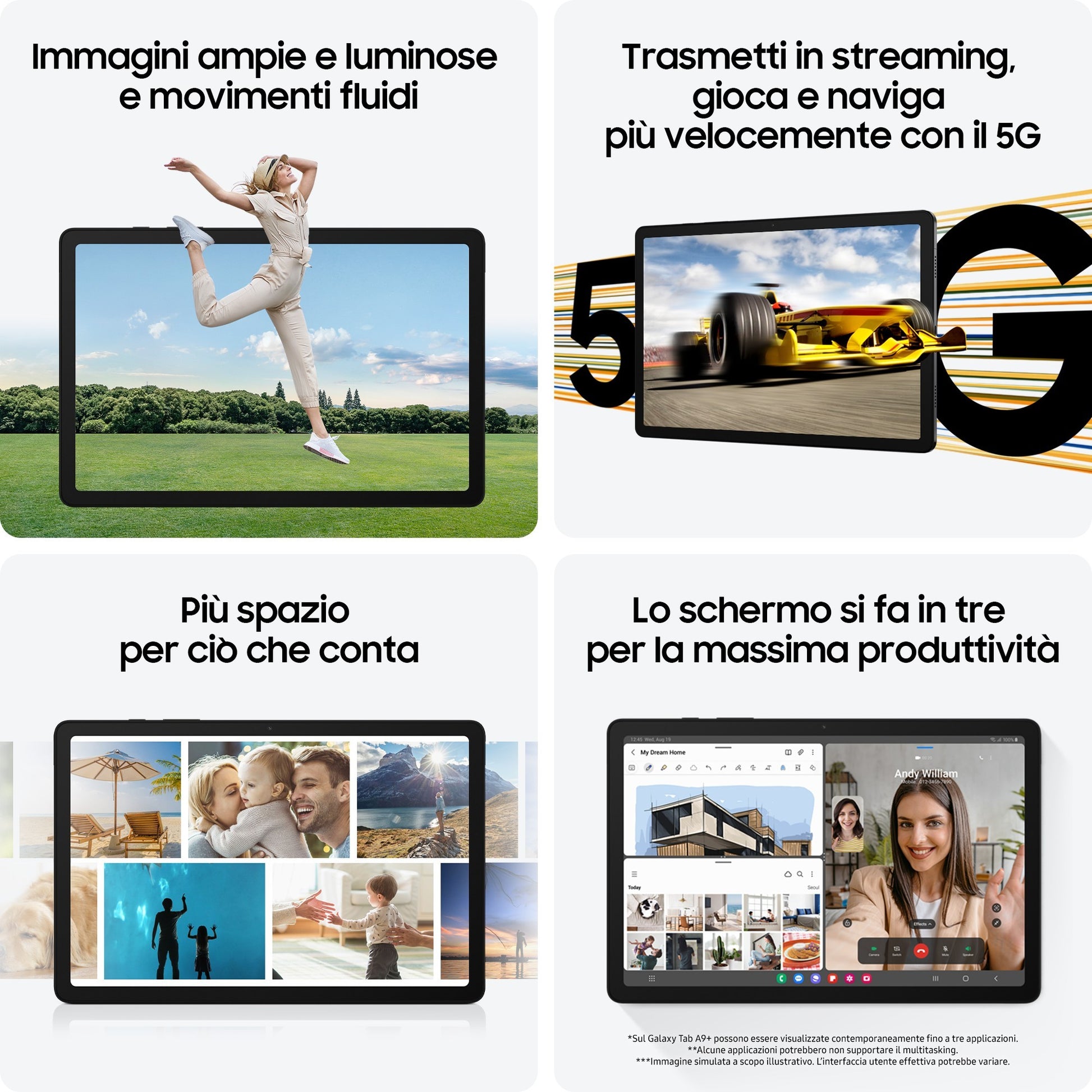 Samsung Galaxy Tab A9+ Qualcomm Snapdragon 128 GB 27,9 cm (11") 6 GB Wi-Fi 5 (802.11ac) Android 13 Grafite