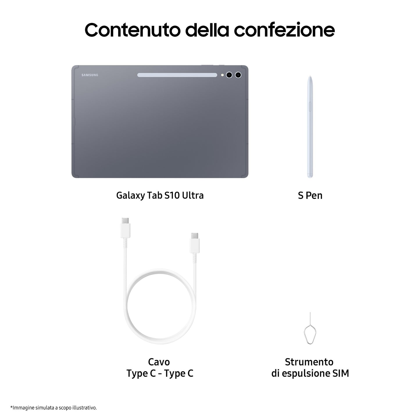 Samsung Galaxy Tab S10 Ultra, Tablet AI, Display 14.6" Dynamic AMOLED 2X, Wi-Fi, RAM 12GB, 512GB, 11.200 mAh, Android 14, IP68,