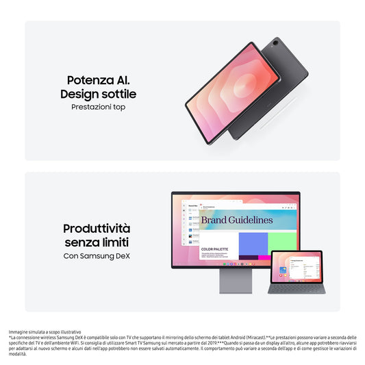 Samsung Galaxy Tab S11, Tablet AI, Wi-Fi, Design Leggero, Strumenti AI Multimodali, DeX, RAM 12GB, 128 GB, Batteria a Lunga