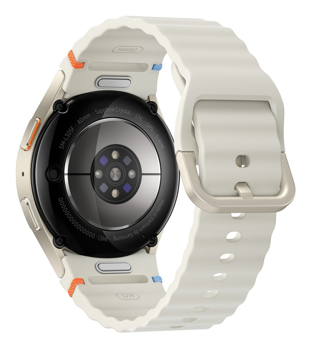 Samsung Galaxy Watch7 3,3 cm (1.3") AMOLED 40 mm Digitale 432 x 432 Pixel Touch screen 4G Crema Wi-Fi GPS (satellitare)