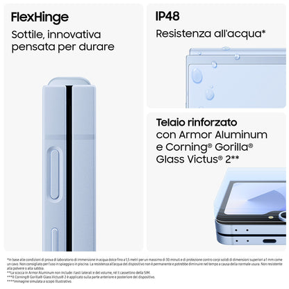 Samsung Galaxy Z Flip6 Smartphone AI, 256GB, RAM 12GB, Display 3,4" SAMOLED/6,7" Dynamic AMOLED 2X, Yellow