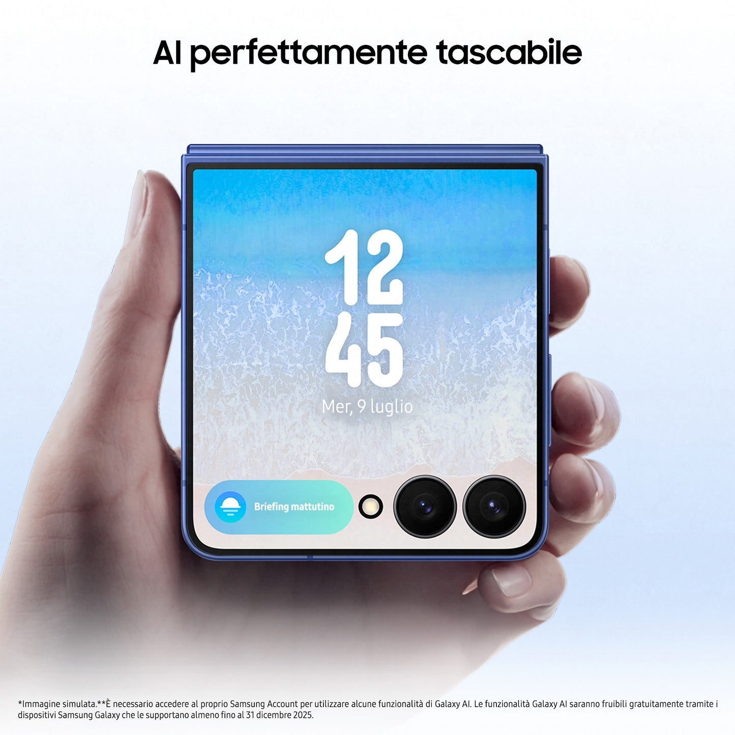 Samsung Galaxy Z Flip7 Smartphone AI, RAM 12GB, 512GB, Display 4,1" Super AMOLED/6,9" Dynamic AMOLED 2X, Fotocamera 50MP,