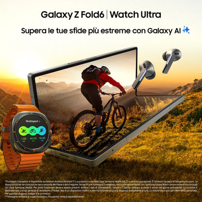 Samsung Galaxy Z Fold6 Smartphone AI, 1TB, RAM 12GB, Display 6,3"/7,6" Dynamic AMOLED 2X, Silver Shadow