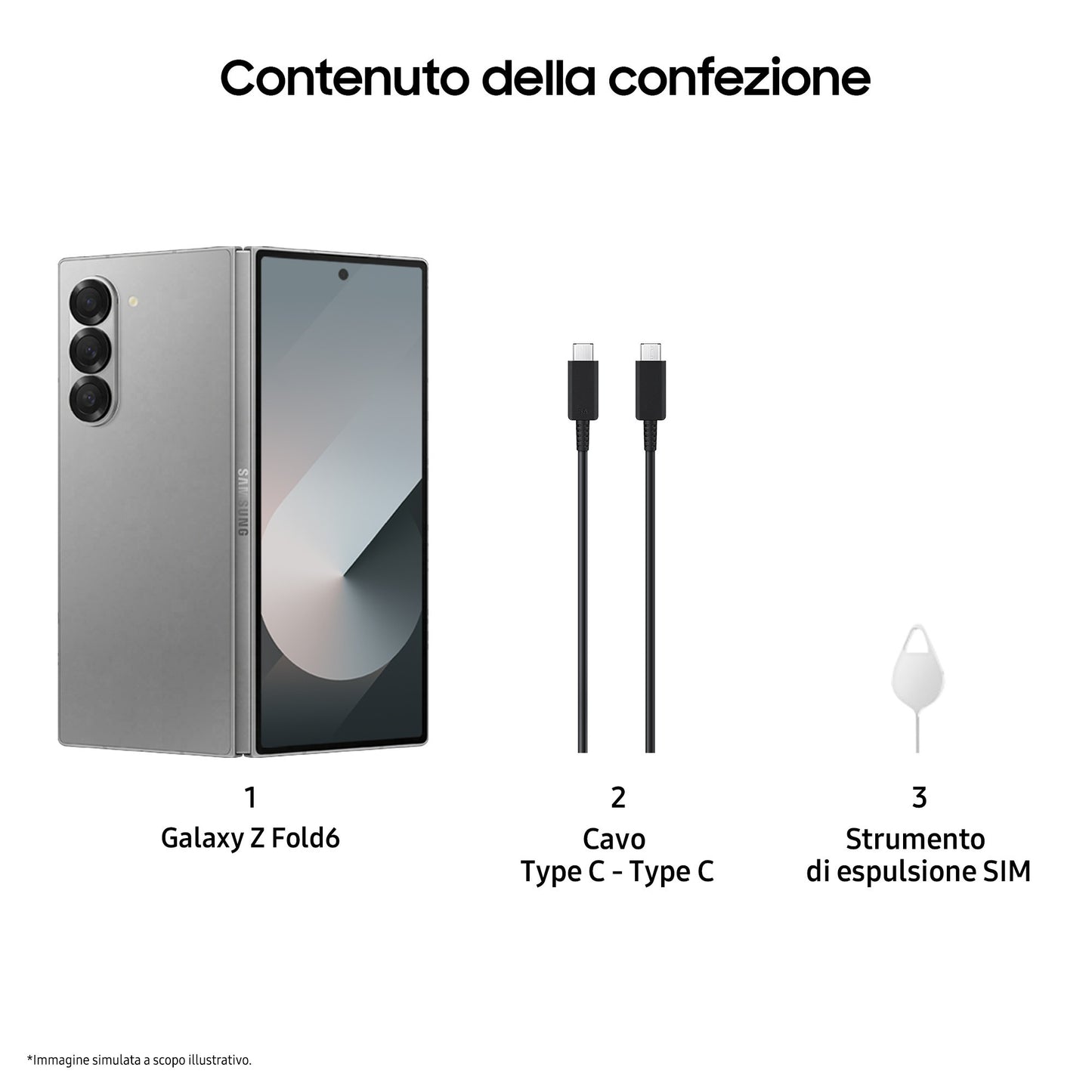 Samsung Galaxy Z Fold6 Smartphone AI, 1TB, RAM 12GB, Display 6,3"/7,6" Dynamic AMOLED 2X, Silver Shadow