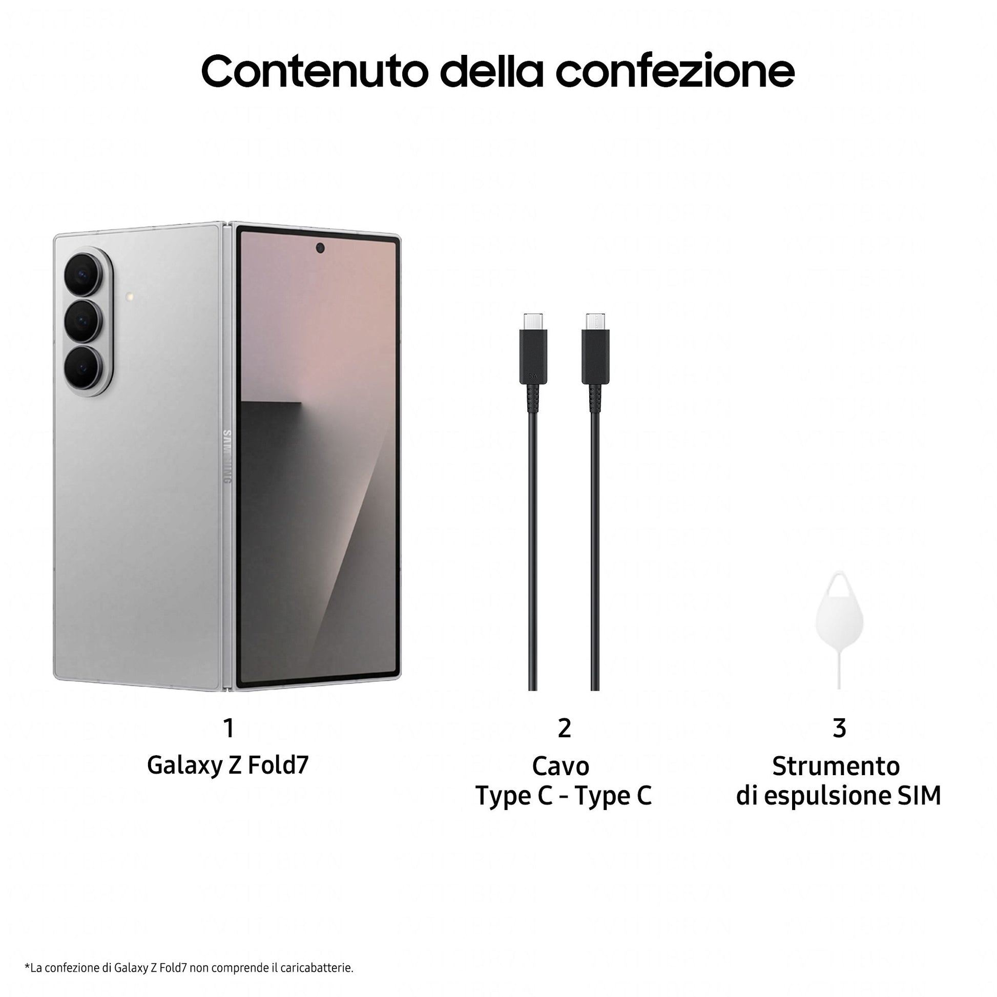 Samsung Galaxy Z Fold7 Smartphone AI, RAM 12GB, 256GB, Display 6,5"/8'', Camera 200MP, Batteria a lunga durata, Silver Shadow