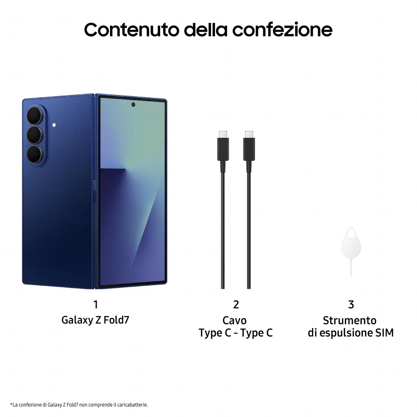 Samsung Galaxy Z Fold7 Smartphone AI, RAM 12GB, 512GB, Display 6,5"/8", Camera 200MP, Batteria a lunga durata, Blue Shadow