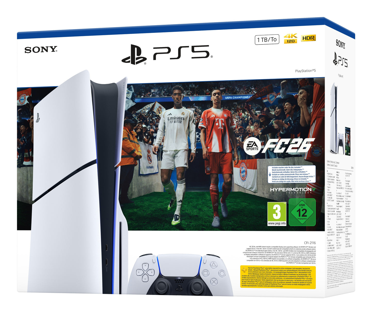 Sony PlayStation 5 + EA Sports FC 26 Bundle 1 TB Wi-Fi Nero, Bianco