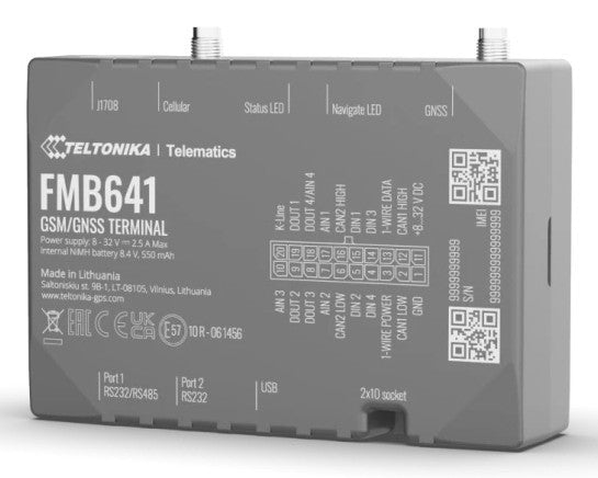 Teltonika FMB641 Auto Rilevatore GPS Grigio