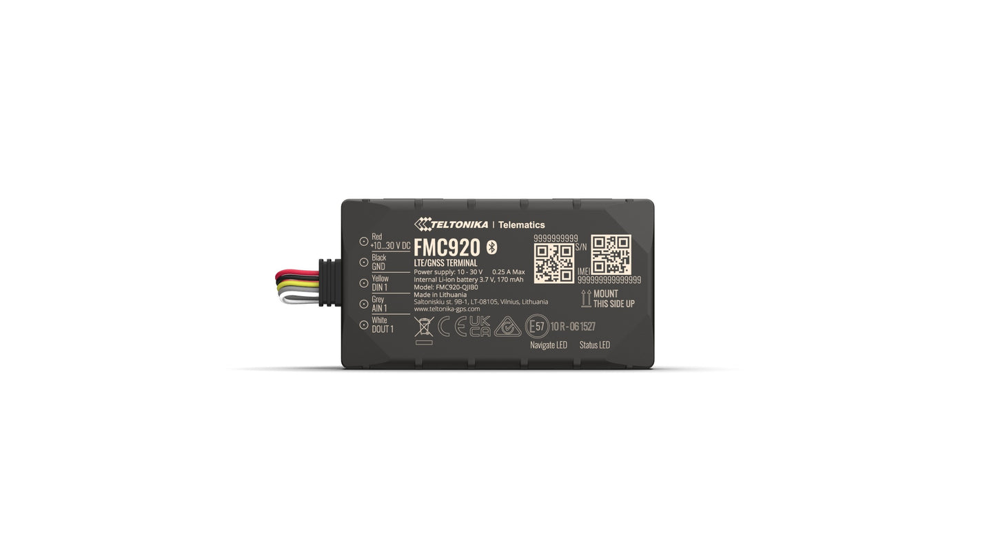 Teltonika FMC920-QKIB0 Universale Rilevatore GPS Nero