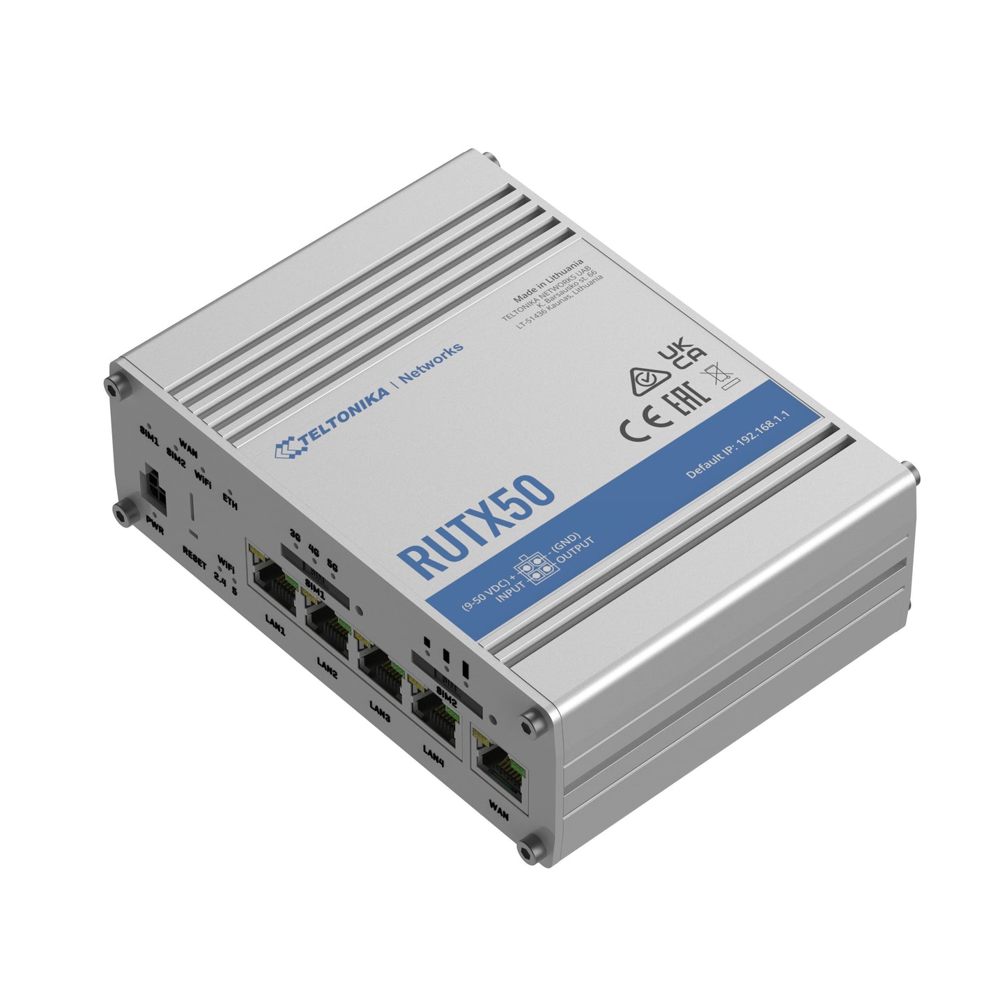 Teltonika RUTX50 router wireless Gigabit Ethernet 5G Acciaio inox
