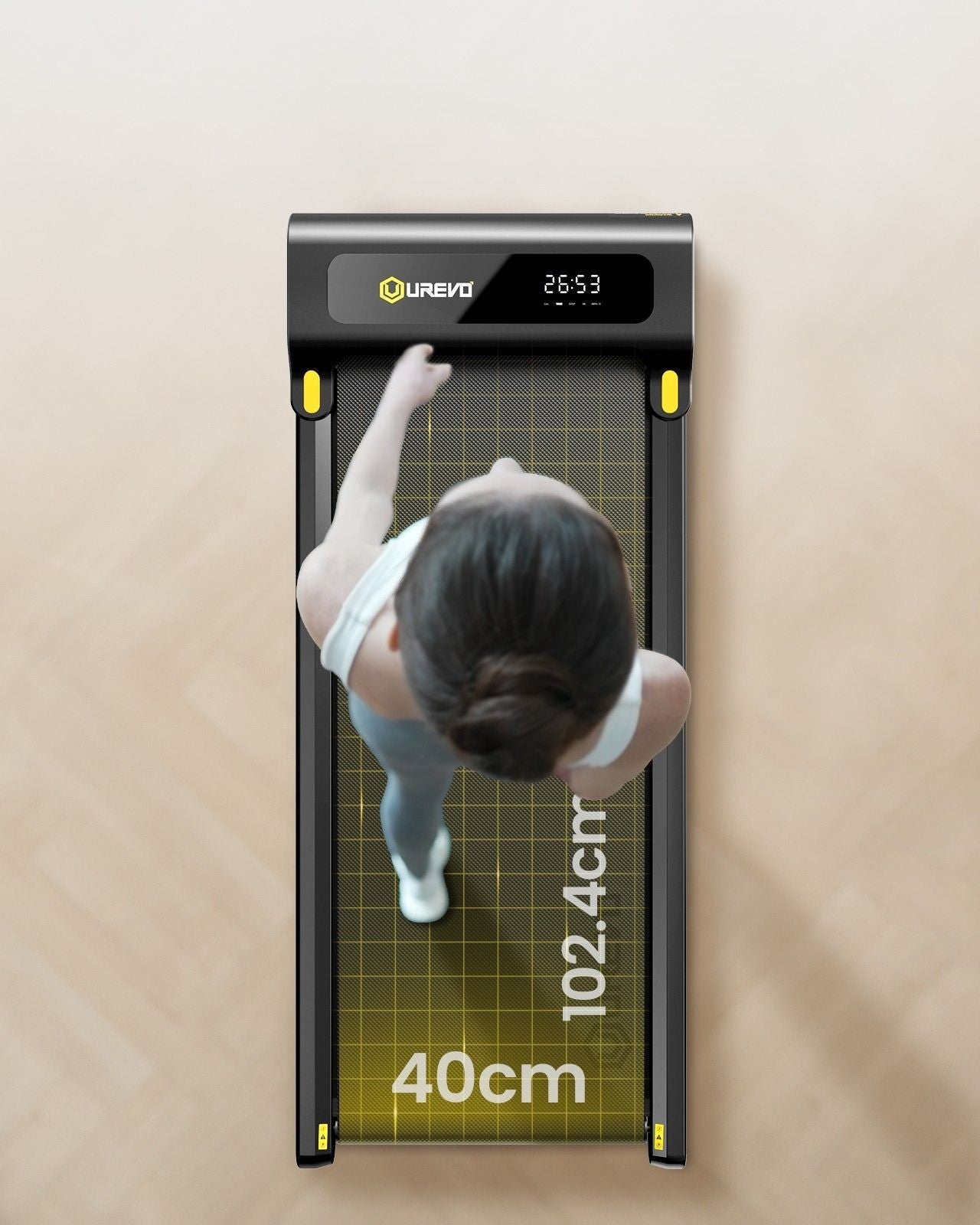Urevo SpaceWalk Lite black tapis roulant 400 x 1024 mm 6 km/h
