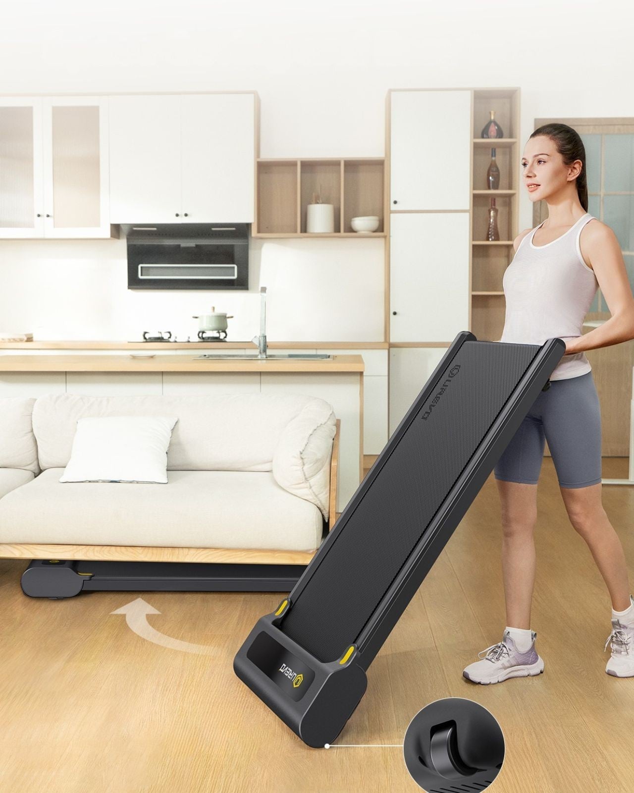 Urevo URTM028 tapis roulant 1024 x 400 mm 6 km/h