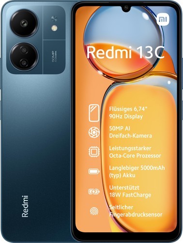 Xiaomi Redmi 13C 17,1 cm (6.74") Doppia SIM Android 13 4G USB tipo-C 4 GB 128 GB 5000 mAh Blu