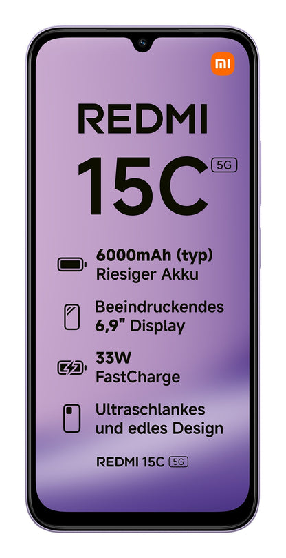 Xiaomi Redmi 15C 17,5 cm (6.9") 5G USB tipo-C 4 GB 128 GB 6000 mAh Viola