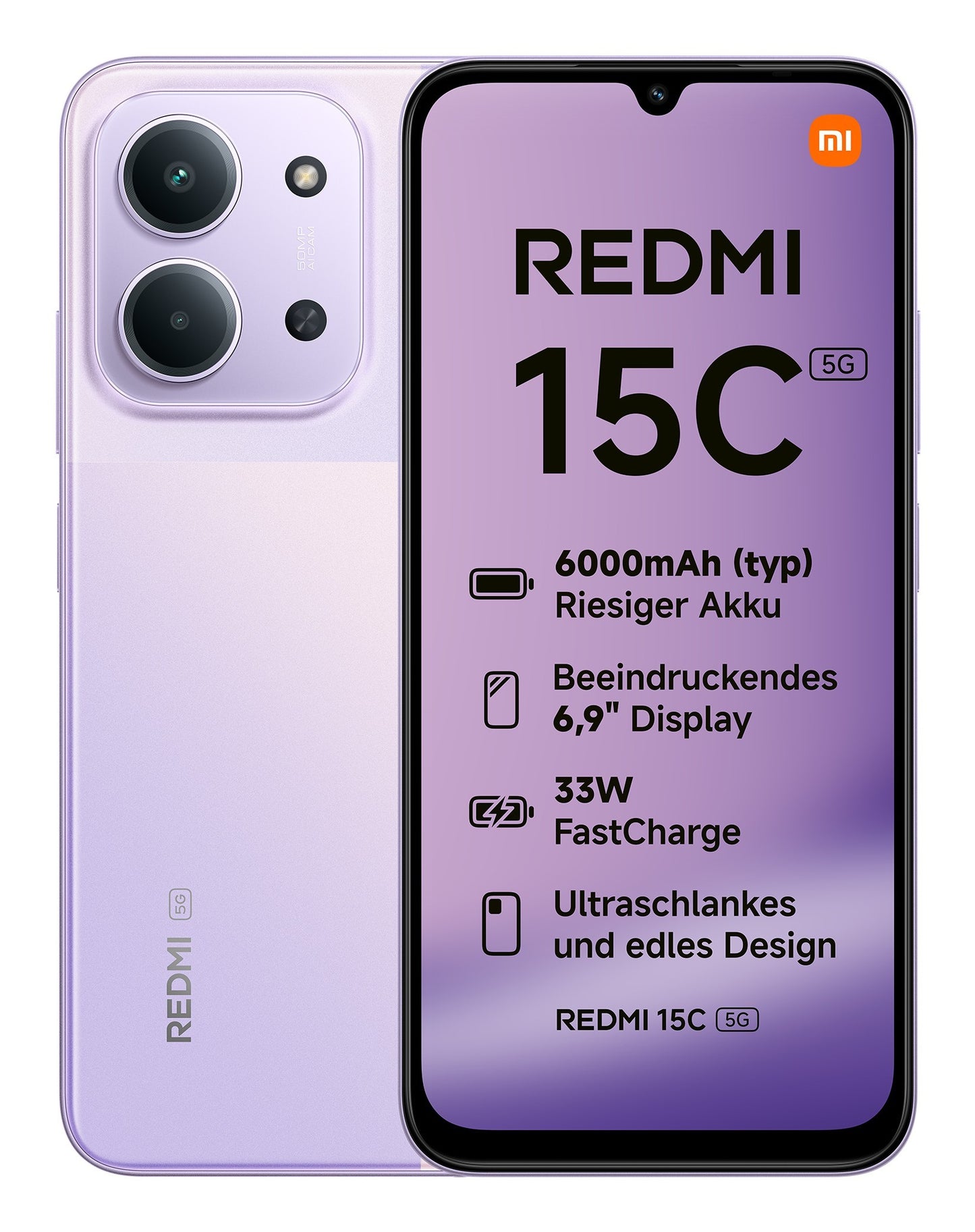 Xiaomi Redmi 15C 17,5 cm (6.9") 5G USB tipo-C 4 GB 128 GB 6000 mAh Viola